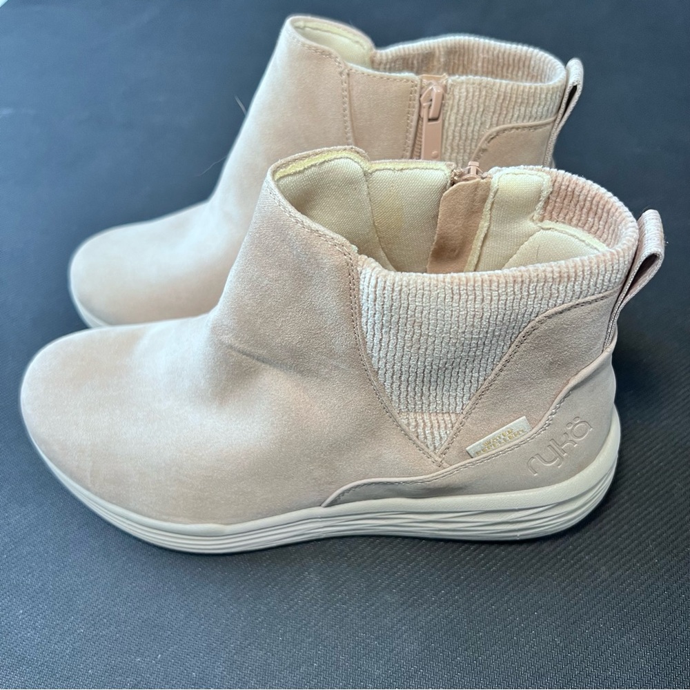 Ryka Beige/Tan Slip-On Ankle Boots